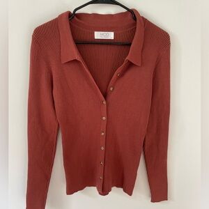 MOD Rust Button-Up Cardigan